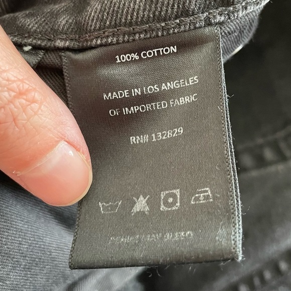 GRLFRND Karolina High Rise Straight Crop Jeans in Black Size 31 - Picture 10 of 15